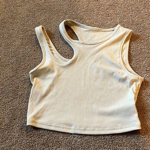 Tan cropped tank